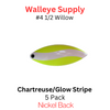 #4 1/2 WILLOWLEAF CHARTRUESE/WHITE GLOW STRIPE