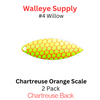 WILLOWLEAF blades #4 CHARTREUSE ORANGE SCALE