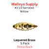 #3 1/2 Serrated Willow Lacquered Brass