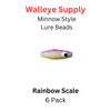 Minnow Style Lure Bead RAINBOW SCALE 6/PK