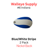 #6 Indiana Spinner Blades Blue with White Stripes