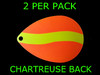 Colorado Spinner Blades #7 Orange with Chartreuse stripe