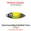 willowleaf BAITFISH PRISM CHART/BLACK spinner blades #3 1/2