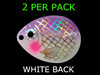 #4 1/2 Colorado Spinner Blade White and Purple Baitfish Prism