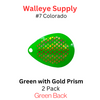 COLORADO spinner blades #7 GREEN GOLD PRISM SCALE