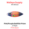 willowleaf BAITFISH PRISM PINK/PURPLE spinner blades #4