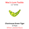 Macks Smile Blade 1.1" CHARTREUSE GREEN TIGER