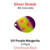 Silver Streak Blades Colorado #6 UV Purple Margarita Silver Streak Blades Colorado #6 UV Purple Margarita