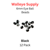 Eyeball Beads 6mm BLACK
