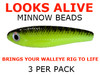 walleye harness Looks Alive Minnow Beads CHART/BLACK SCALE