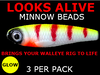 plastic lure beads Looks Alive Minnow Beads GLOW DEVILS PERCH