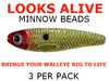 Looks Alive Minnow Beads METALLIC GOLD RED HEAD 