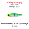 Looks Alive Minnow Beads ERIEDESCENT w/ BLACK CRYSTAL EYE