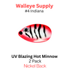 Indiana Blades #4 UV Blazing Hot Minnow color 57