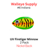 #6 Indiana Blade UV Firetiger Minnow color 054