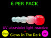 UV REACTIVE STACK BEADS GLOW/RED
