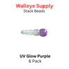 UV REACTIVE STACK BEADS GLOW/PURPLE