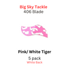 Pink with White Tiger 406 Blade