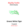 Green with White Tiger 406 Blade