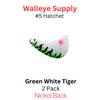 HATCHET spinner blades #5 White green tiger