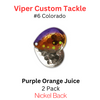 Viper Tackle Colorado Blades #6 Purple Orange Juice