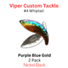 Viper Tackle Whiptail Blades #4 Purple Blue Gold