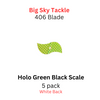 Holo Green with Black Scale 406 Blade