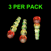 CHARTREUSE RED HEAD MAYFLY BEAD 3pk stack bead