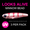 UV COPPER DARTER Looks Alive Minnow Bead 3pk 