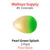 Tournament Series #5 Colorado Spinner Blade Pearl with Green Splash Tournament Series #5 Colorado Spinner Blade Pearl with Green Splash