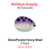 Colorado Spinner Blades #3 Purple Glow Fancy Shad 2/pk