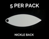WILLOWLEAF spinner blades #3 1/2 WHITE NICKLE BACK 