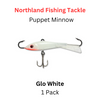 NORTHLAND FISHING TACKLE: 5/16oz Puppet Minnow Jig GLO WHITE