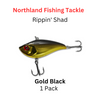 NORTHLAND FISHING TACKLE: 5/8oz Rippin' shad GOLD BLACK