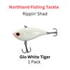 NORTHLAND FISHING TACKLE: 3/8oz Rippin' shad GLO WHITE TIGER