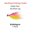 Northland Fishing Tackle: 3/8oz Deep-Vee Bucktail Jig BUBBLEGUM