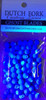 4mm DUTCH FORK Neon Blue UV bead under blue light 
