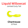 Liquid Willowcat Jointed Curly-Tail Chartreuse 12 pk 