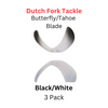DUTCH FORK TACKLE: Butterfly Blade size 1 Black White 3 Pack