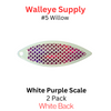 #5 WILLOWLEAF blade WHITE with PURPLE SCALE