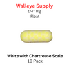1/4" WHITE/CHARTREUSE Scale Rig Float