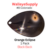 Walleye Supply Customs Orange Eclipse #8 Colorado