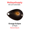Walleye Supply customs #3 Colorado Orange Eclipse With Nickel Back