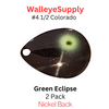 Walleye Supply Customs #4 1/2 Colorado Green Eclipse