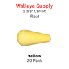 Yellow 1 1/8'' carrot float