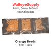 Mixed Size Bead Pack Orange Glow in Sizes 4mm, 5mm, and 6mm.