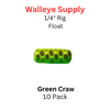 1/4" GREEN CRAW SCALE Rig (Pill) Float