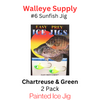 Easy Prey Lures: size 6 Sunfish Jig CHARTREUSE & GREEN Easy Prey Lures: size 6 Sunfish Jig CHARTREUSE & GREEN
