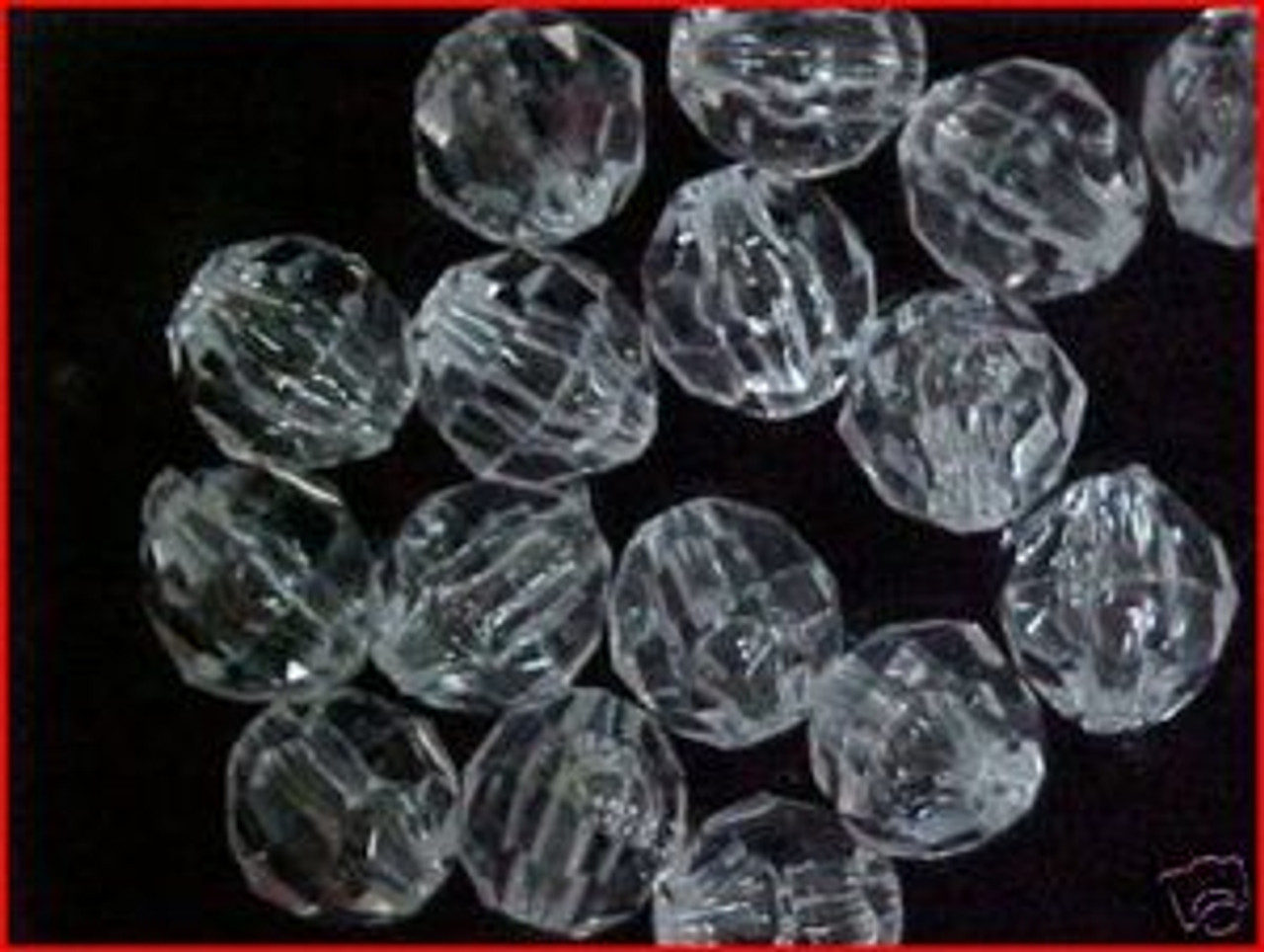 Fishing Beads Faceted 10mm CLEAR 36/PK