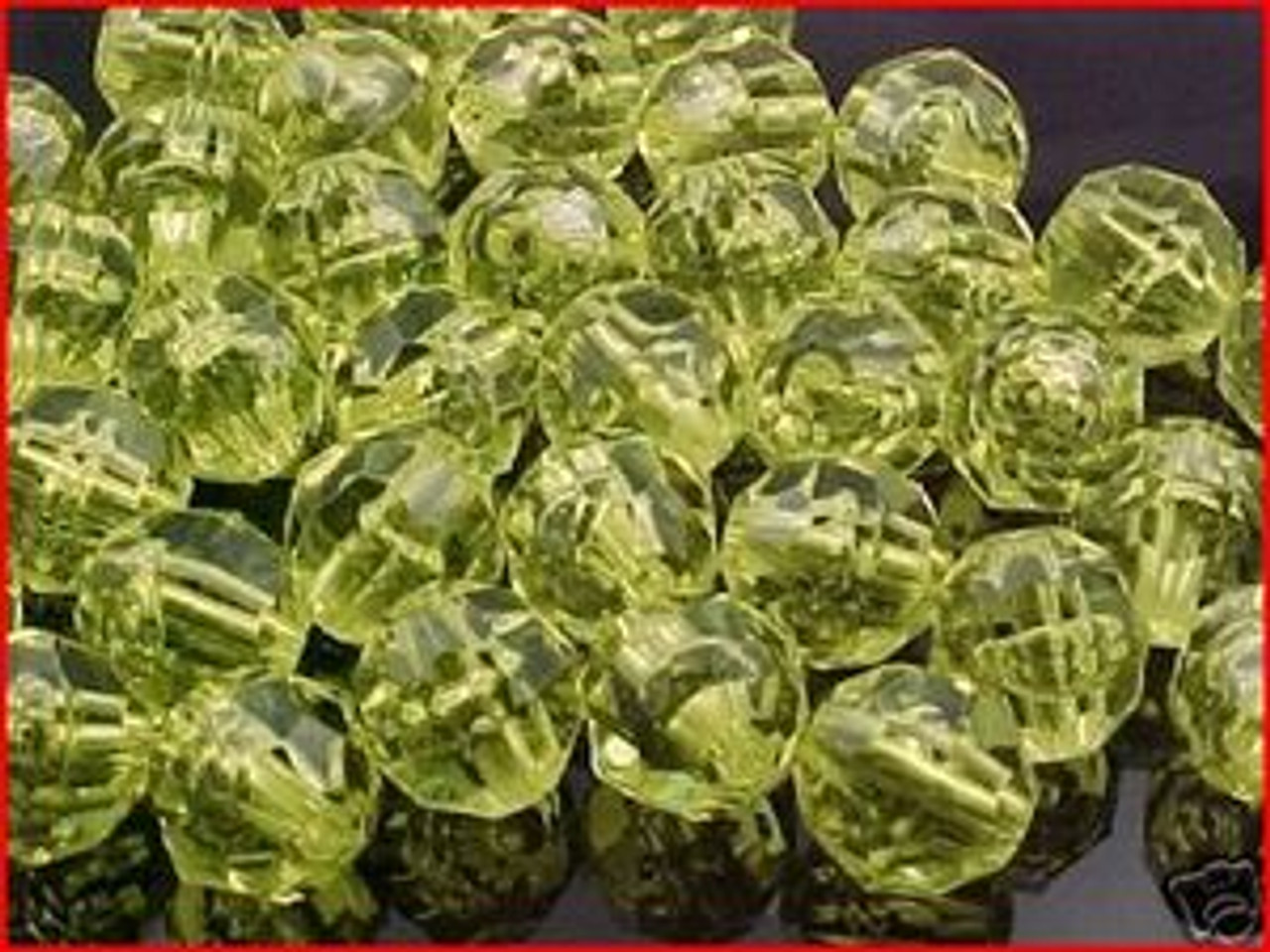 10mm Faceted Bead TRANSLUCENT YELLOW 36/PK